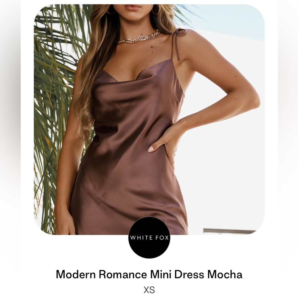 White Fox Boutique modern romance mini satin dress